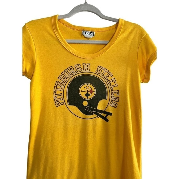 American Vintage Tops - Vintage Women’s Pittburgh Steelers Long Pajama Shirt Size Small Yellow